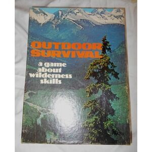Vtg 1972 Outdoor Survival Board Game Avalon Hill Wilderness Survival Skills Card